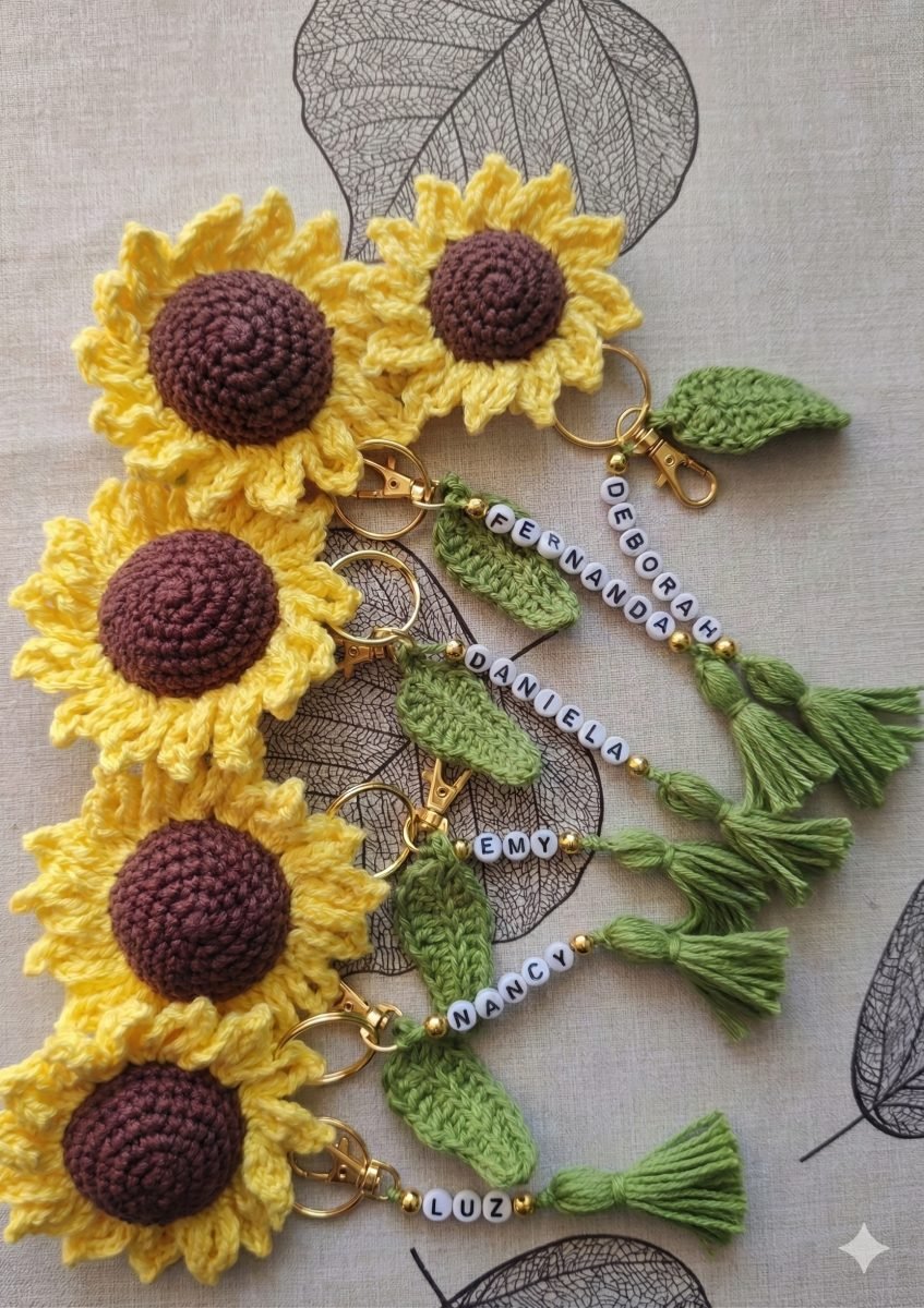 Llavero de Girasol Personalizado